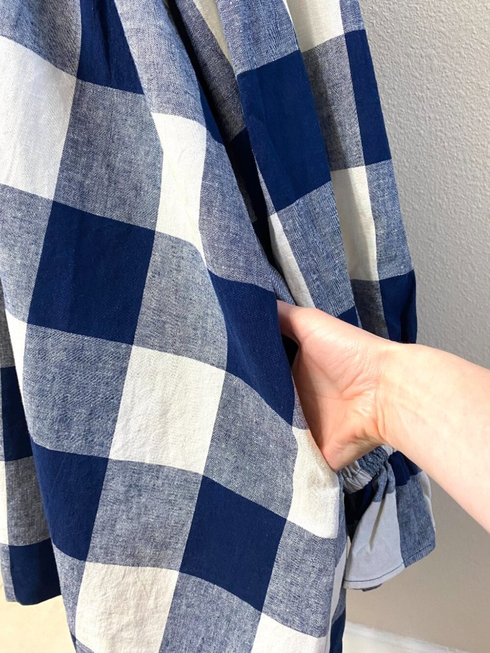 Dancing Kind Isabel Navy Buffalo Plaid Dress Size 1 - Picture 6 of 11
